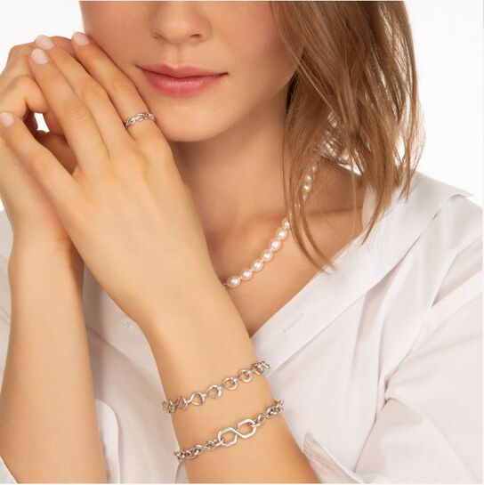 Monica Rich Kosann Infinite & Boundless The Twist Petite Infinity Silver Bracelet  42175 image number 1